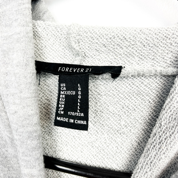 Forever 21 Long Sleeve Grey Hoodie - Picture 4 of 6